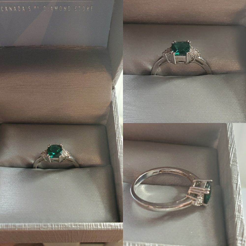 NWOT Birthstone ring in sterling silver size 7
